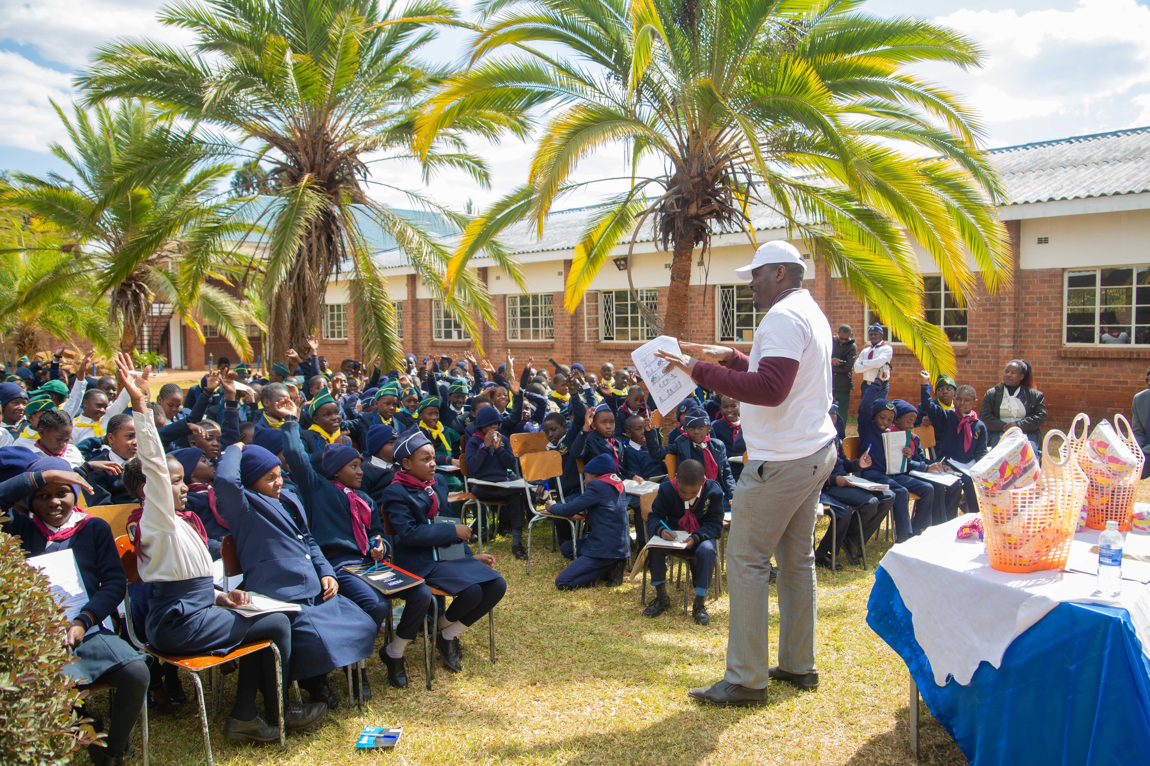 Education workshop with boys and girls